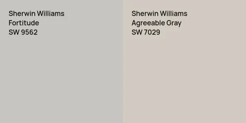 SW 9562 Fortitude vs SW 7029 Agreeable Gray