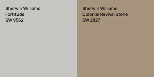 SW 9562 Fortitude vs SW 2827 Colonial Revival Stone