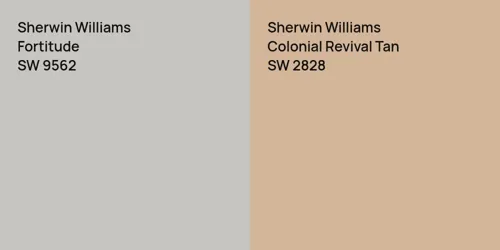 SW 9562 Fortitude vs SW 2828 Colonial Revival Tan