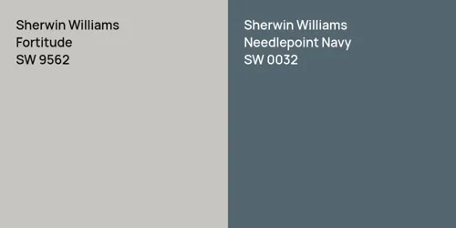 SW 9562 Fortitude vs SW 0032 Needlepoint Navy