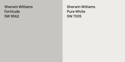 SW 9562 Fortitude vs SW 7005 Pure White