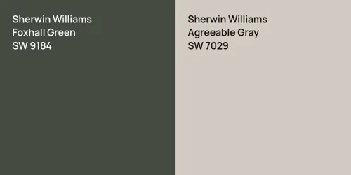 SW 9184 Foxhall Green vs SW 7029 Agreeable Gray