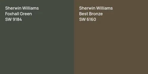 SW 9184 Foxhall Green vs SW 6160 Best Bronze