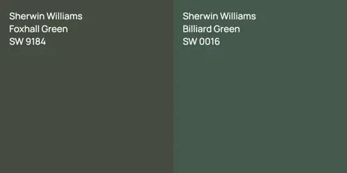 SW 9184 Foxhall Green vs SW 0016 Billiard Green