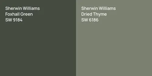 SW 9184 Foxhall Green vs SW 6186 Dried Thyme