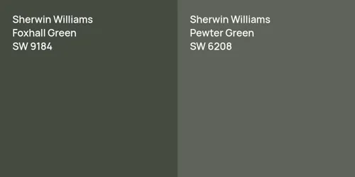 SW 9184 Foxhall Green vs SW 6208 Pewter Green