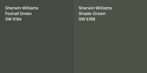 SW 9184 Foxhall Green vs SW 6188 Shade-Grown