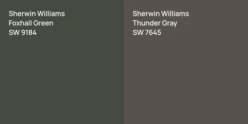 SW 9184 Foxhall Green vs SW 7645 Thunder Gray