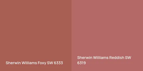 SW 6333 Foxy vs SW 6319 Reddish