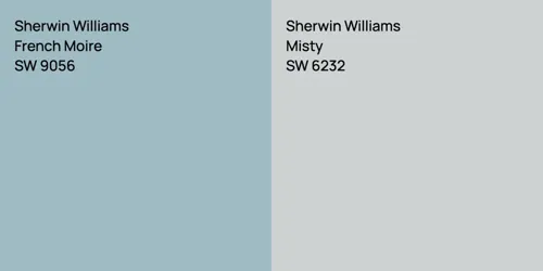 SW 9056 French Moire vs SW 6232 Misty