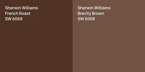 SW 6069 French Roast vs SW 6068 Brevity Brown