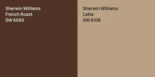 SW 6069 French Roast vs SW 6108 Latte