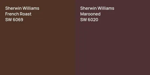 SW 6069 French Roast vs SW 6020 Marooned