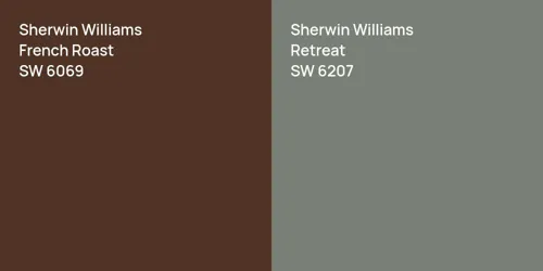 SW 6069 French Roast vs SW 6207 Retreat