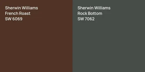 SW 6069 French Roast vs SW 7062 Rock Bottom