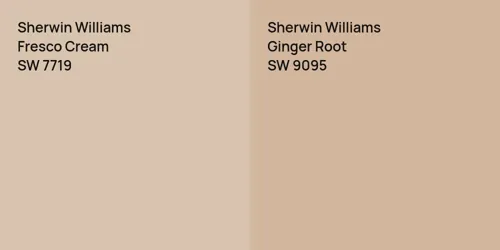 SW 7719 Fresco Cream vs SW 9095 Ginger Root