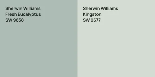 SW 9658 Fresh Eucalyptus vs SW 9677 Kingston