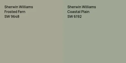 SW 9648 Frosted Fern vs SW 6192 Coastal Plain