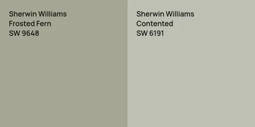 SW 9648 Frosted Fern vs SW 6191 Contented