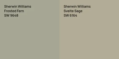 SW 9648 Frosted Fern vs SW 6164 Svelte Sage