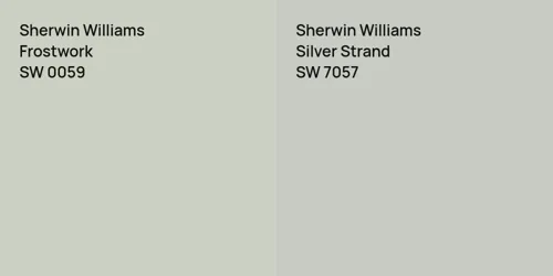 SW 0059 Frostwork vs SW 7057 Silver Strand