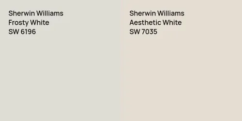 SW 6196 Frosty White vs SW 7035 Aesthetic White