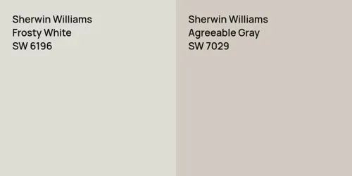 SW 6196 Frosty White vs SW 7029 Agreeable Gray