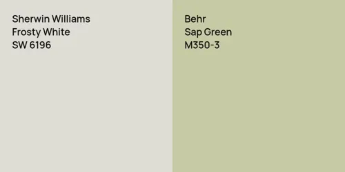 SW 6196 Frosty White vs M350-3 Sap Green