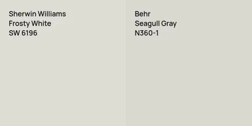 SW 6196 Frosty White vs N360-1 Seagull Gray