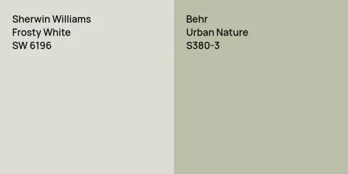 SW 6196 Frosty White vs S380-3 Urban Nature