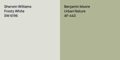 SW 6196 Frosty White vs AF-440 Urban Nature