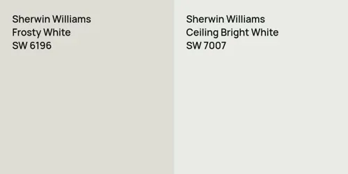 SW 6196 Frosty White vs SW 7007 Ceiling Bright White