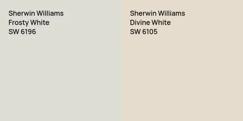 SW 6196 Frosty White vs SW 6105 Divine White