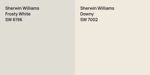 SW 6196 Frosty White vs SW 7002 Downy