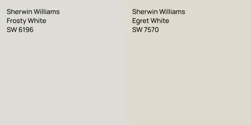 SW 6196 Frosty White vs SW 7570 Egret White