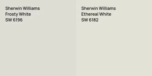 SW 6196 Frosty White vs SW 6182 Ethereal White