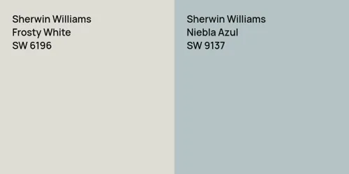 SW 6196 Frosty White vs SW 9137 Niebla Azul