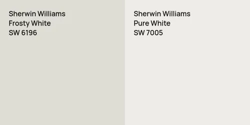 SW 6196 Frosty White vs SW 7005 Pure White