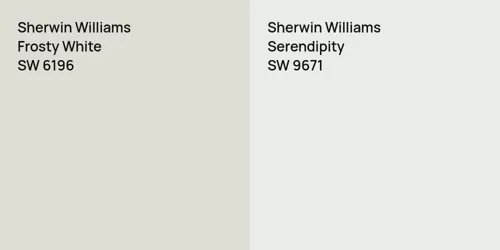 SW 6196 Frosty White vs SW 9671 Serendipity