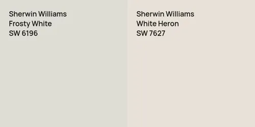 SW 6196 Frosty White vs SW 7627 White Heron