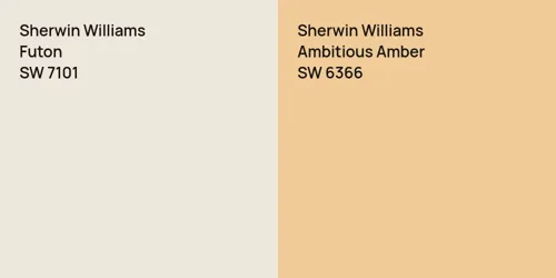 SW 7101 Futon vs SW 6366 Ambitious Amber