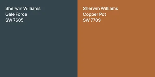 SW 7605 Gale Force vs SW 7709 Copper Pot