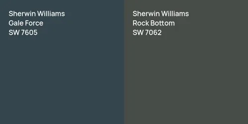 SW 7605 Gale Force vs SW 7062 Rock Bottom