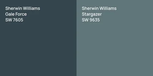 SW 7605 Gale Force vs SW 9635 Stargazer