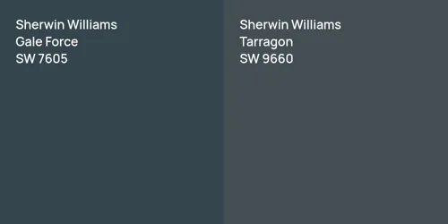 SW 7605 Gale Force vs SW 9660 Tarragon