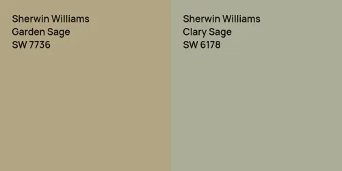 SW 7736 Garden Sage vs SW 6178 Clary Sage