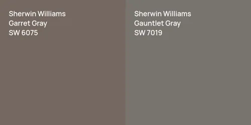 SW 6075 Garret Gray vs SW 7019 Gauntlet Gray