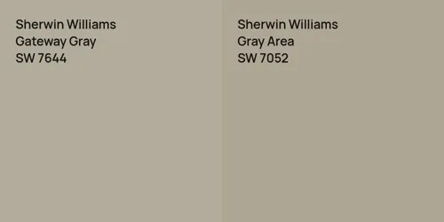 SW 7644 Gateway Gray vs SW 7052 Gray Area