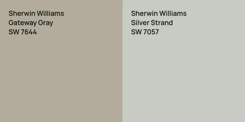 SW 7644 Gateway Gray vs SW 7057 Silver Strand