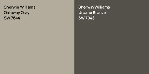 SW 7644 Gateway Gray vs SW 7048 Urbane Bronze